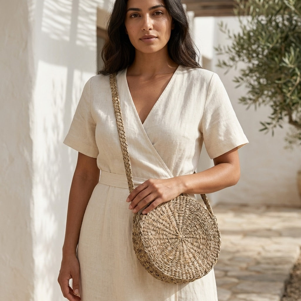Alba Sun Tote (Square on white background)